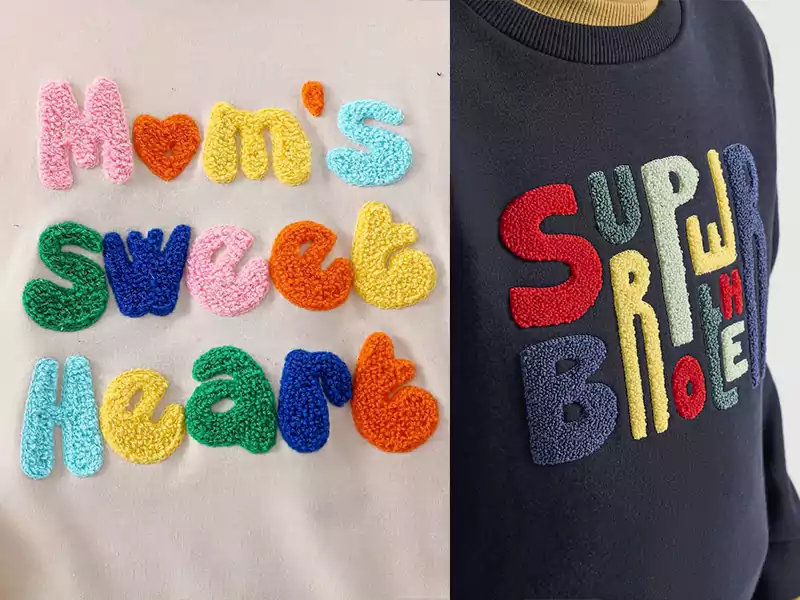 Chenille embroidery Fleece hoodie