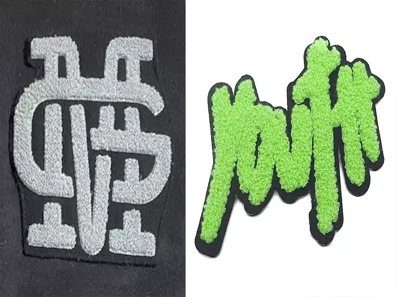 Chenille embroidery patch For Streetwear