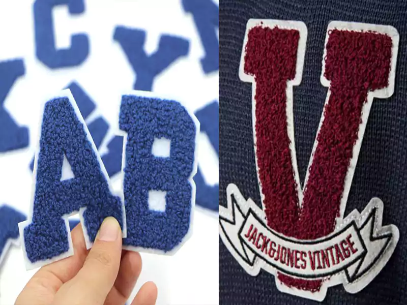 Chenille embroidery patch