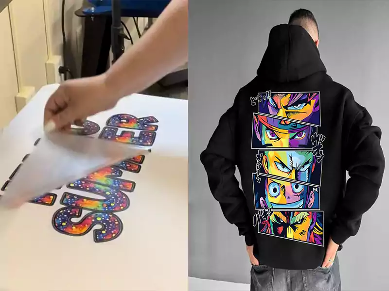 Custom DTF Sticker Hoodie