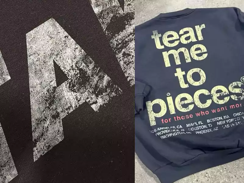 Custom Shirts with Cracked Printing