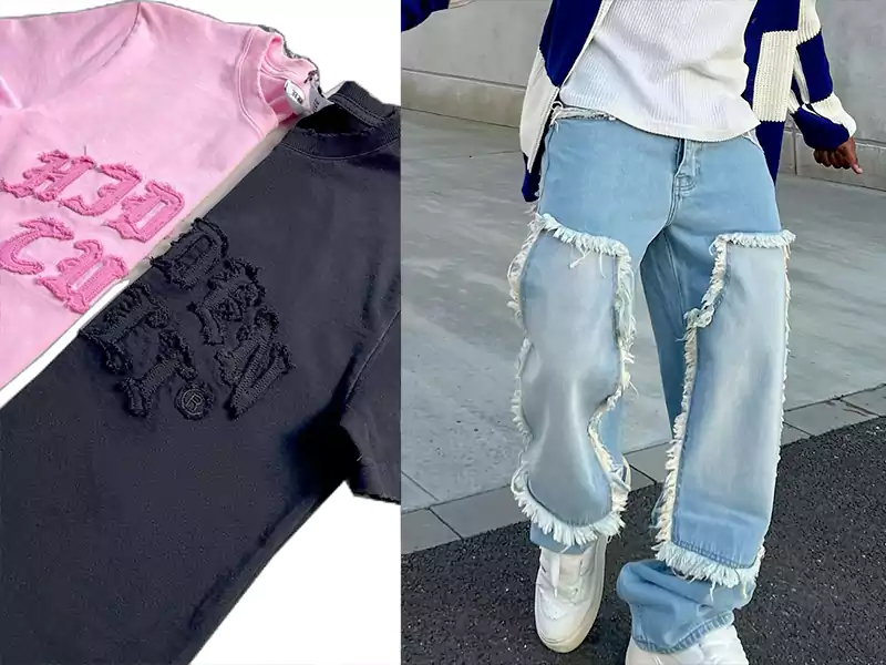 Distressed Patch Jeans
