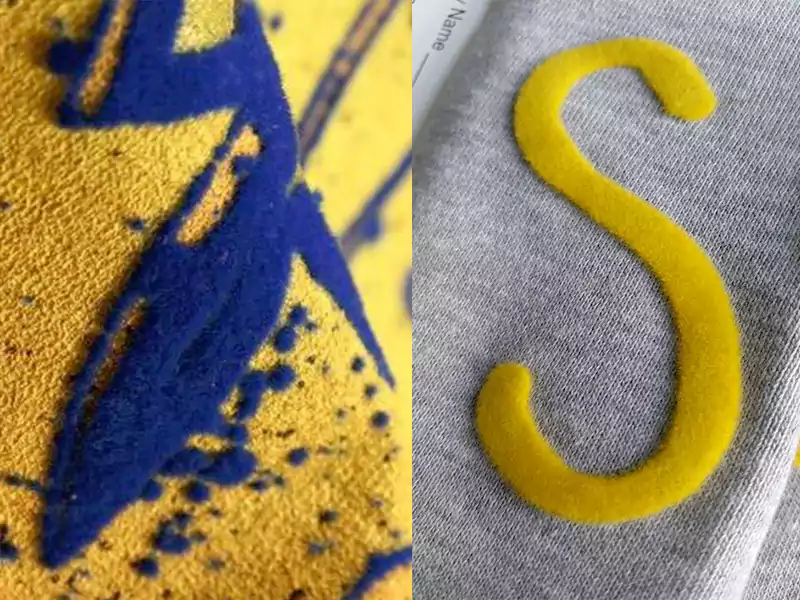 Flock printing on Sweat suit