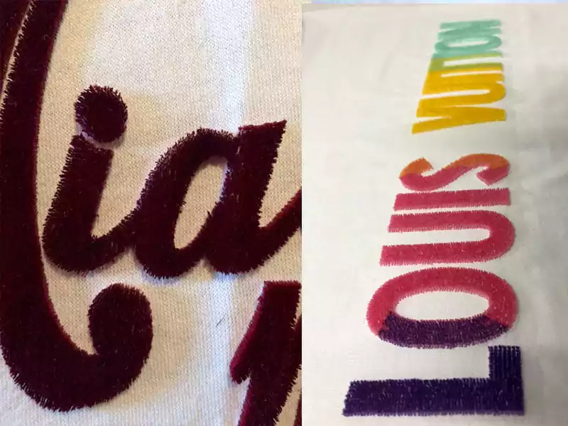 Flock printing on streetwear's
