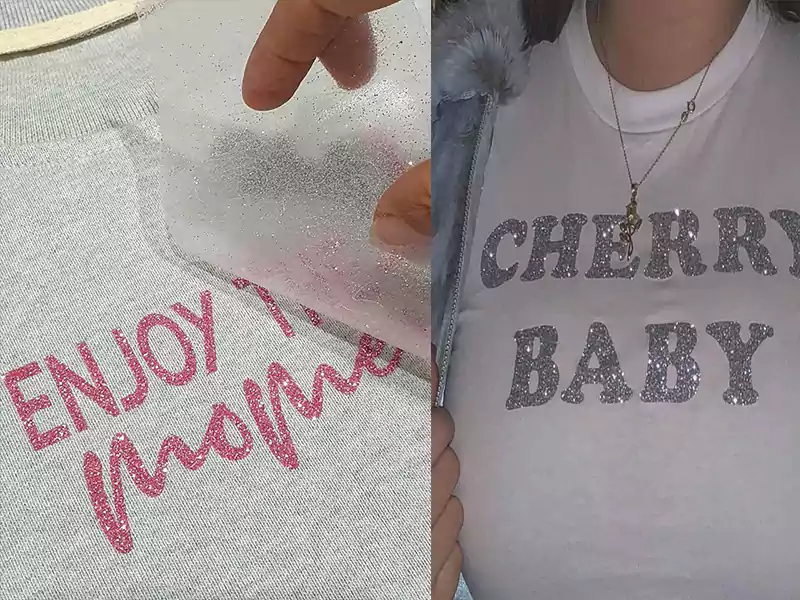 Glitter Printed ladies tee