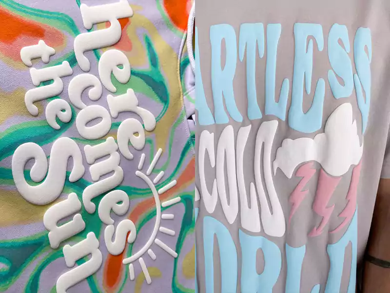Puff printing Hoodies