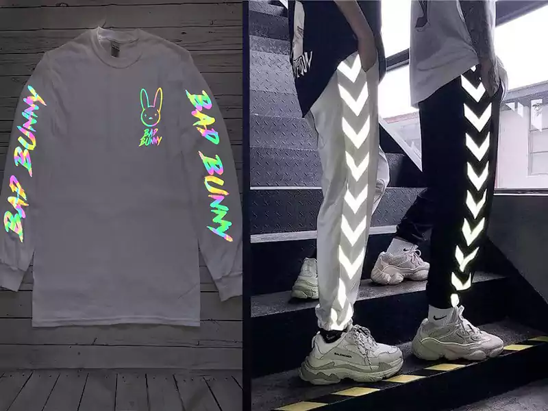 Trouser with Reflective vinyl sticker