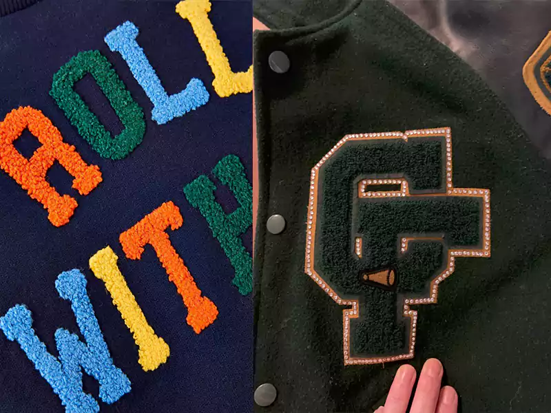 varsity jacket Custom Chenille embroidery patch